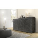 Buffet BASIC marbre gris anthracite 160 cm