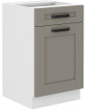 Ensemble cuisine LUNA gris poussière/blanc 250 cm