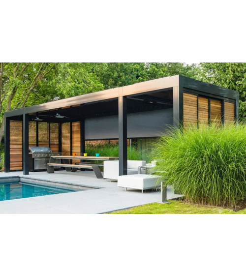 Pergola Elite 8x3m en aluminium premium + lames motorisées