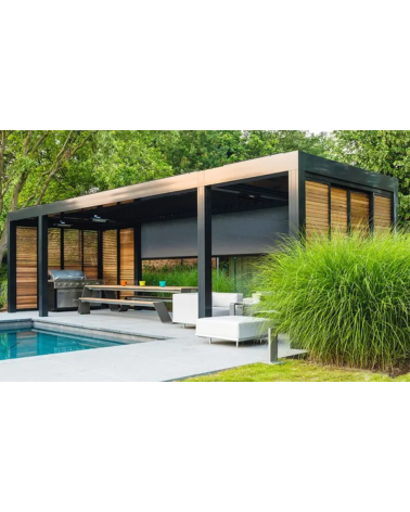 Pergola Elite 8x3m en aluminium premium + lames motorisées