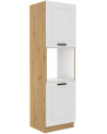 Mobili da cucina ad angolo LUNA bianco e rovere 210x350 cm