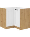 Mobili da cucina ad angolo LUNA bianco e rovere 210x350 cm