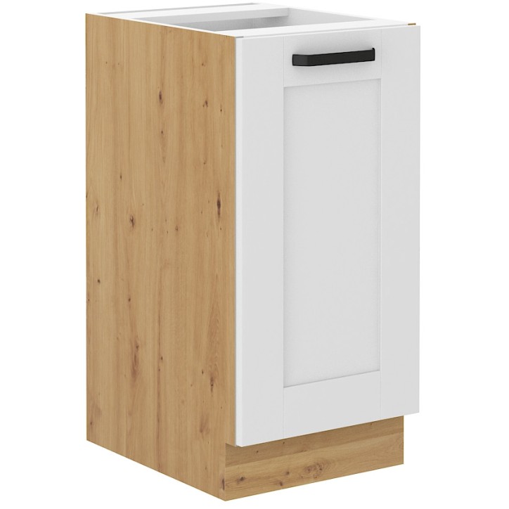 Mobili da cucina ad angolo LUNA bianco e rovere 210x350 cm