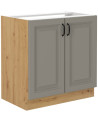 Set mobili da cucina STILO 210x350 cm grigio/rovere