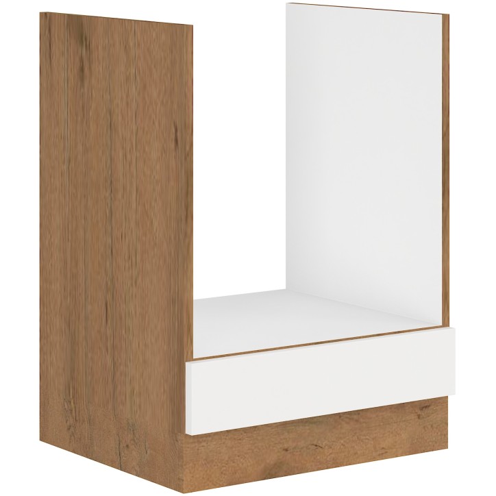 Conjunto muebles de cocina VIGO roble Lancelot/blanco brillante 240 cm