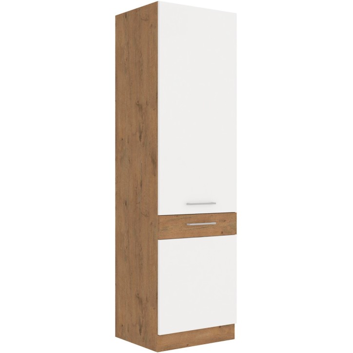 Mobili da cucina ad angolo VIGO rovere/bianco lucido 210x350 cm