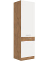Conjunto muebles de cocina de esquina VIGO roble/blanco brillante 210x350 cm