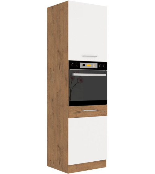 Conjunto muebles de cocina de esquina VIGO roble Lancelot/blanco brillante 210x350 cm