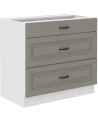 Ensemble cuisine en L STILO gris argile/blanc 340 cm