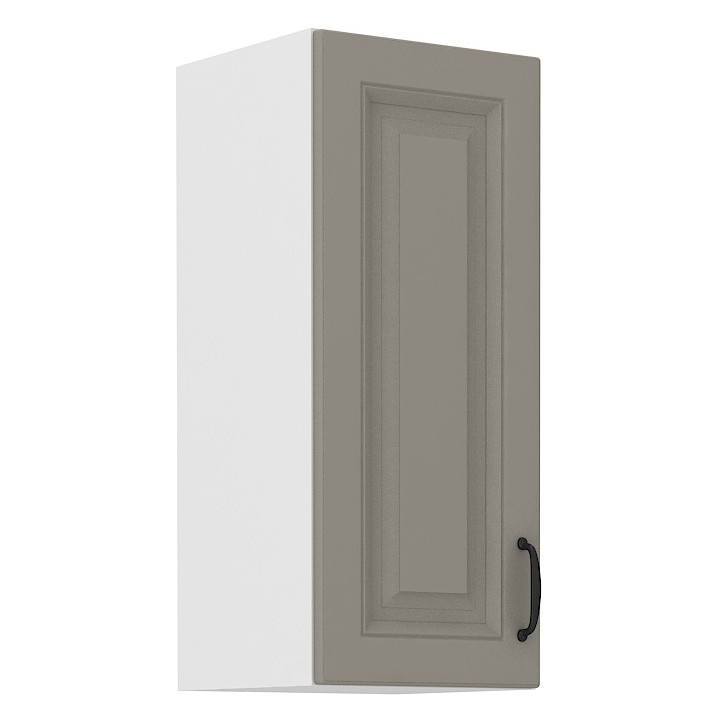 Conjunto muebles de cocina de esquina STILO gris arcilla/blanco 340 cm