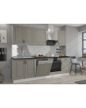 Ensemble cuisine STILO gris argile/blanc 250 cm