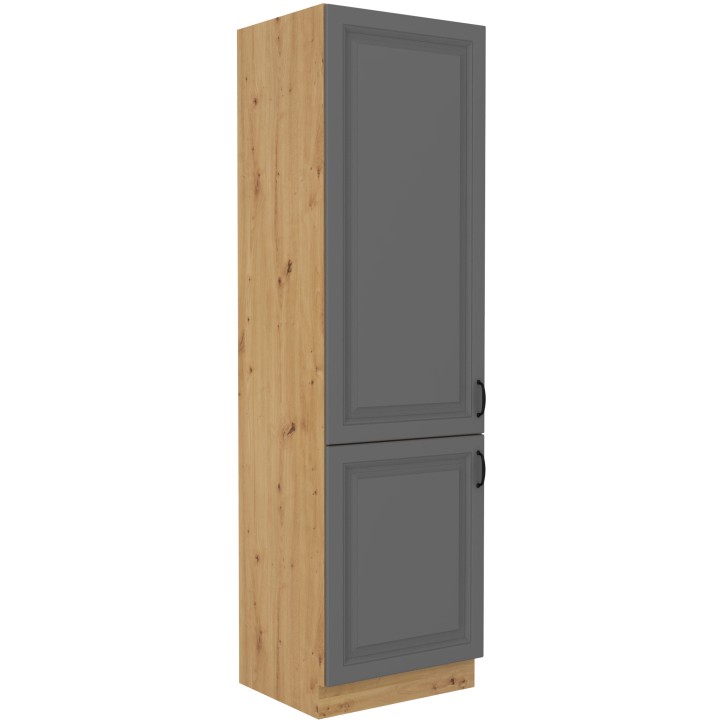 Muebles de cocina de esquina STILO 210x350 cm gris/roble