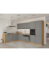 Móveis de cozinha STILO 210x350 cm cinza/carvalho