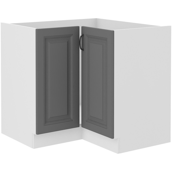 Ensemble cuisine en L STILO gris poussière/blanc 470 cm