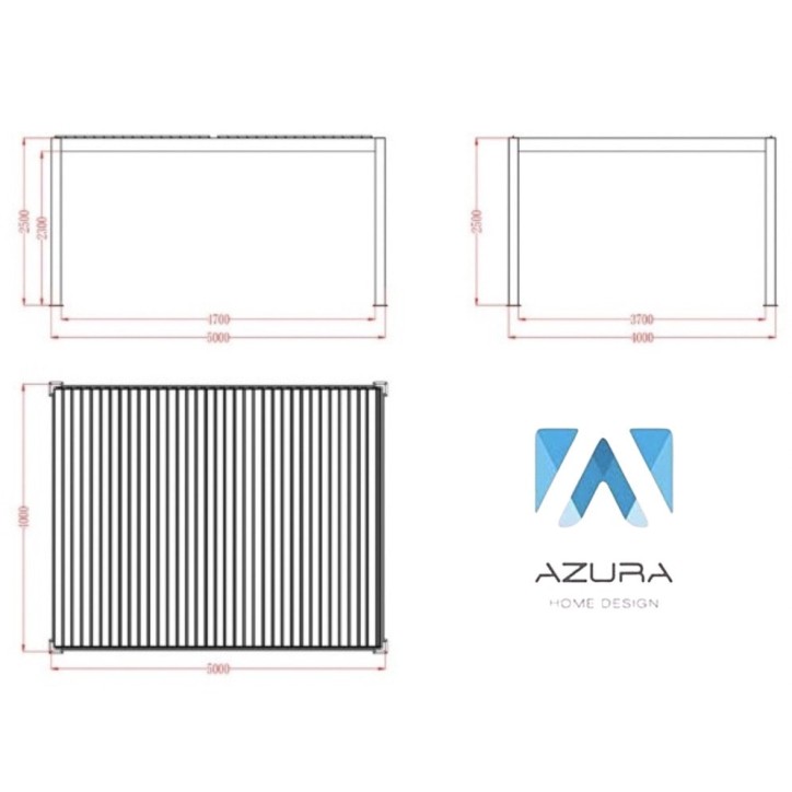 Pergola Ibiza II  - 5x4m en aluminium