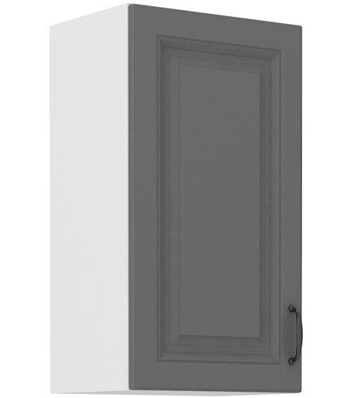 Ensemble cuisine en L STILO gris poussière/blanc 285x170 cm