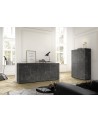 Buffet BASIC marbre gris anthracite 207 cm