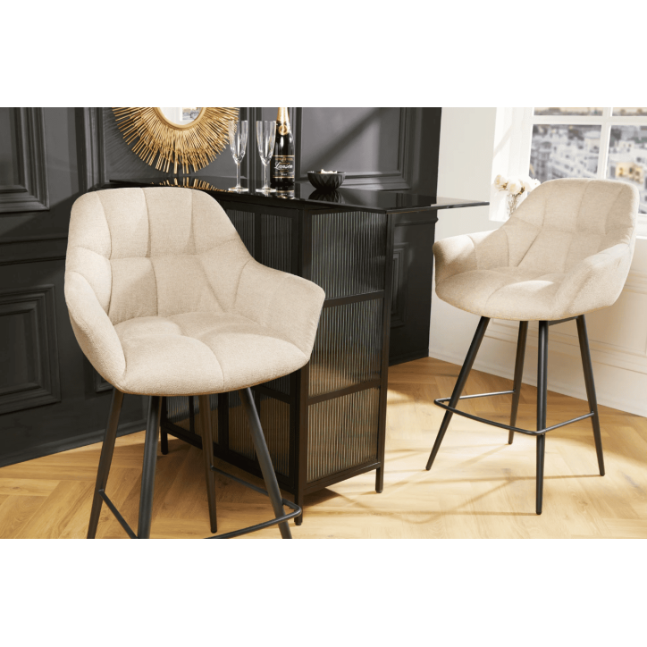 Chaise haute PAPILLON 106 cm - champagne beige