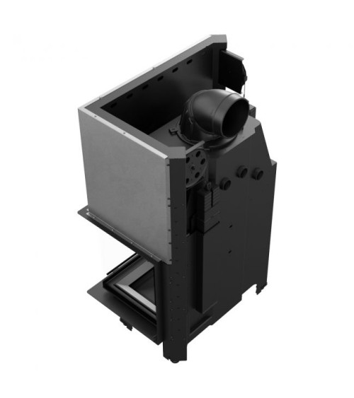 copy of Insert cheminée MBM 10 vitre à droite vitre courbée ouverture relevable + 2 bouches recuperateur