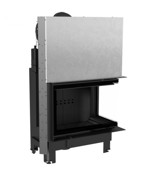 Insert cheminée MBM 10 vitre à droite vitre courbée ouverture relevable