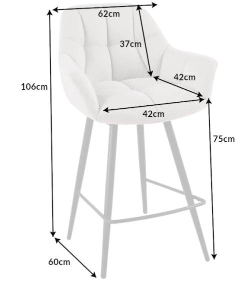Chaise haute PAPILLON 106 cm - champagne beige