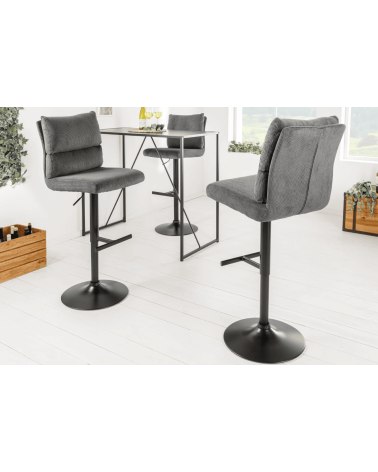 Tabouret de bar COMFORT de 64 à 85 cm - gris